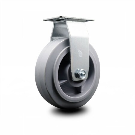 Service Caster 6 Inch Thermoplastic Rubber Wheel Rigid Caster with Ball Bearing SCC SCC-20R620-TPRBF